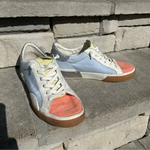 Dolce Vita pastel multi-color snekaers with silver detailing Sz 7.5